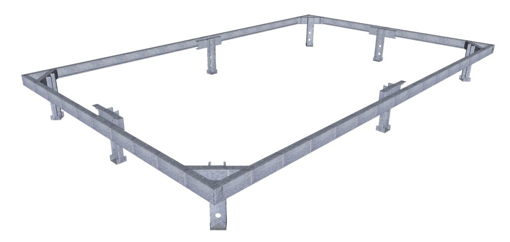 Greenhouse steel base